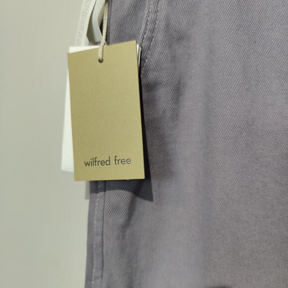 NWT Wilfred Aritzia Sz 8 Modern Cargo Pants Purple Slate Barrel Leg High Rise - Picture 6 of 10